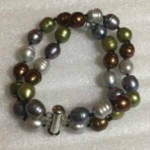 Sterling And Pearl Bracelet